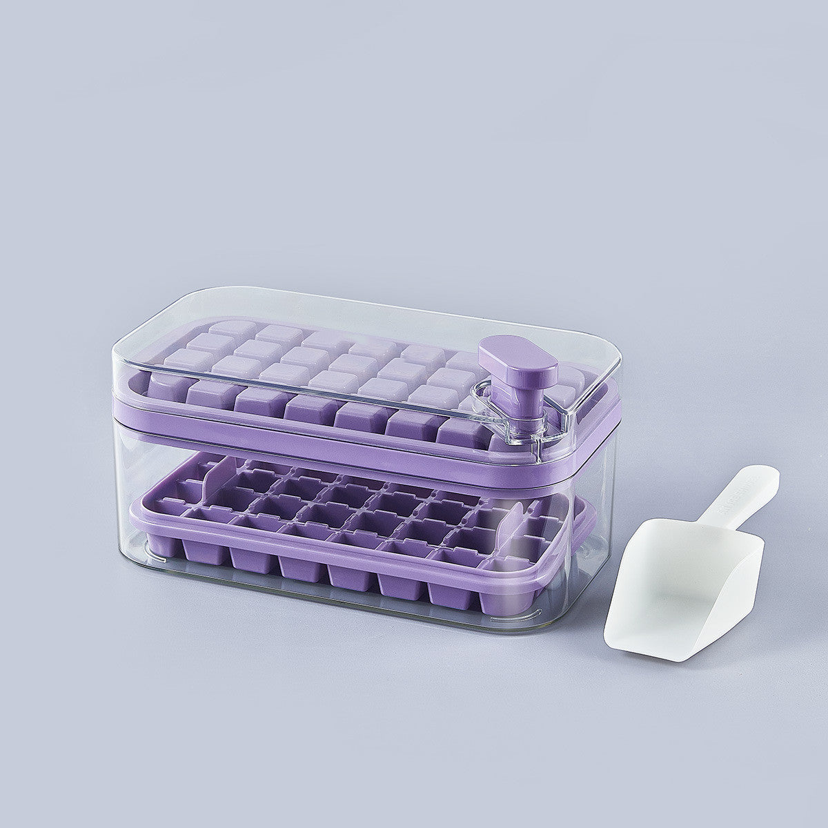 One-button Ice Mold Box with Storage Box and Lid Kitchen Accessories