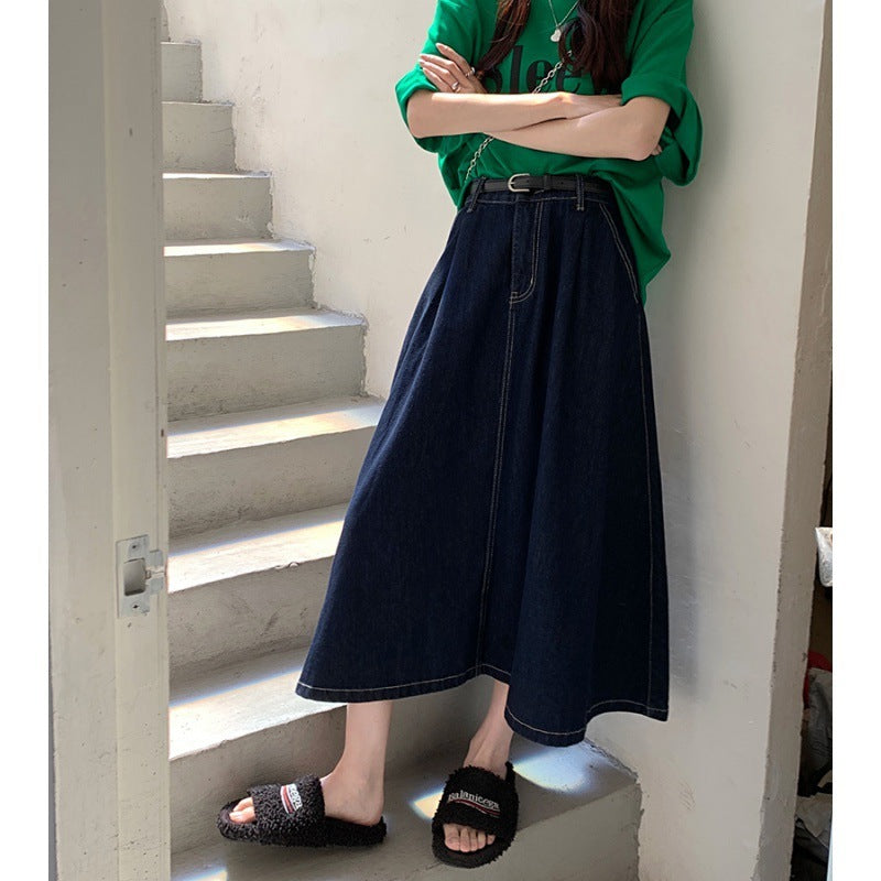 Fashion Personality Loose Jean Skirt Female