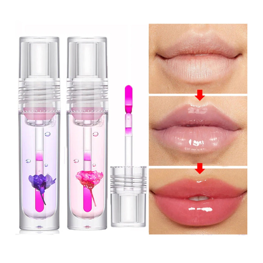 Flower Color Changing Lip Oil Moisturizing Jelly Lip-gloss