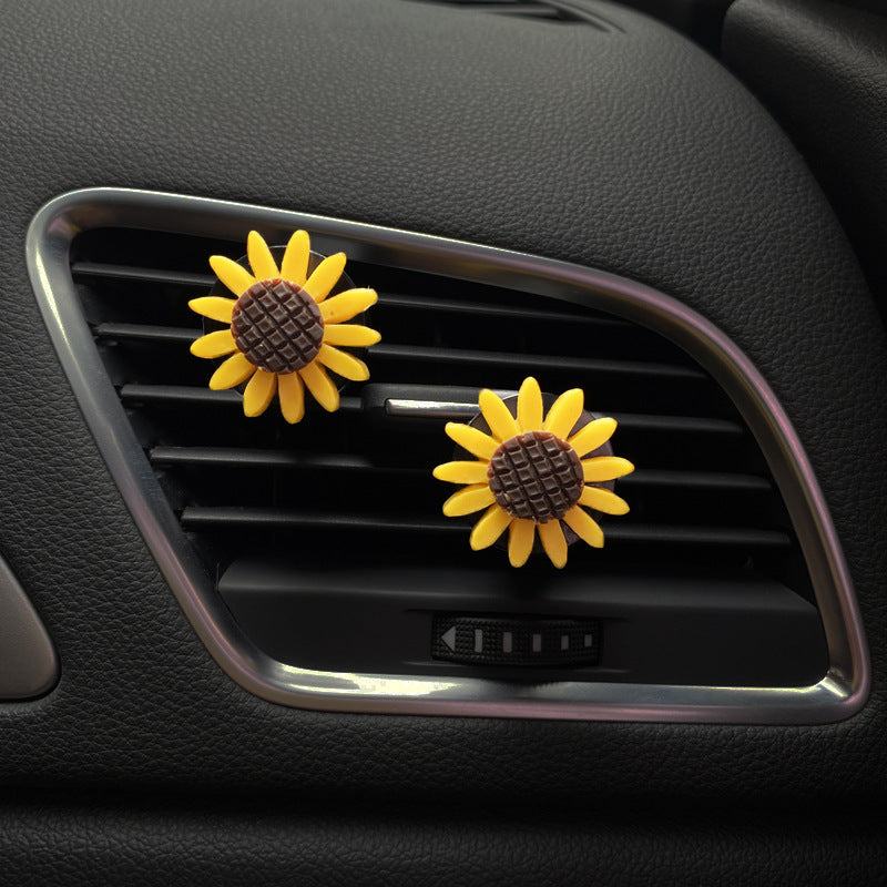 Perfume Decoration Sunflower Flower Car Ventilator Perfume Clip