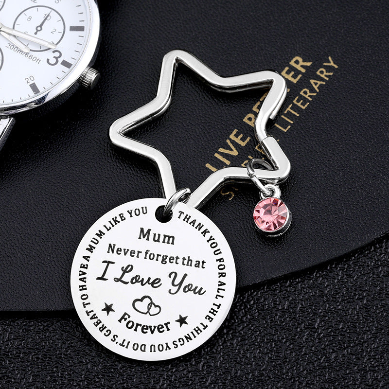 Mother And Daughter Affection Keychain Birthday Gift