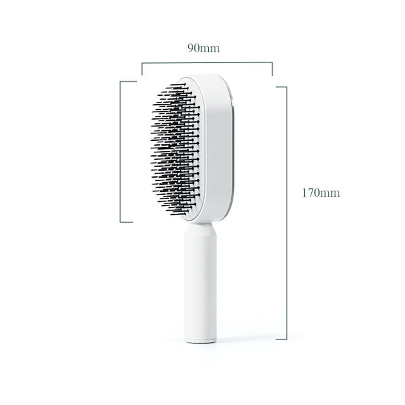 Womens Self-Cleaning Hair Brush with 3D Air Cushion and Scalp Massager