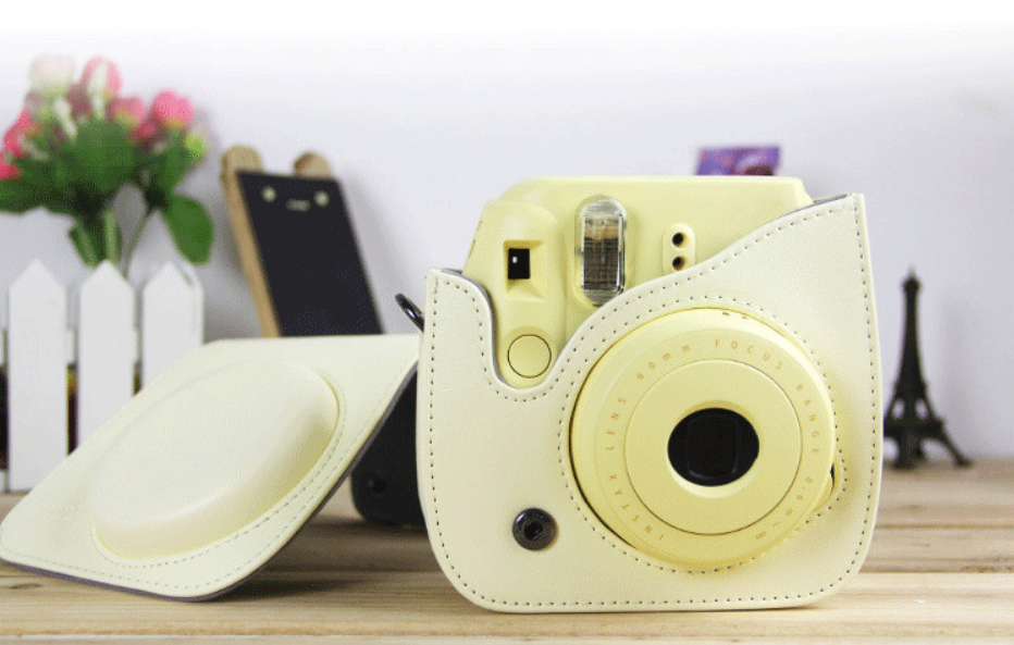 Leather camera bag protect case small pu camera shoulder bag