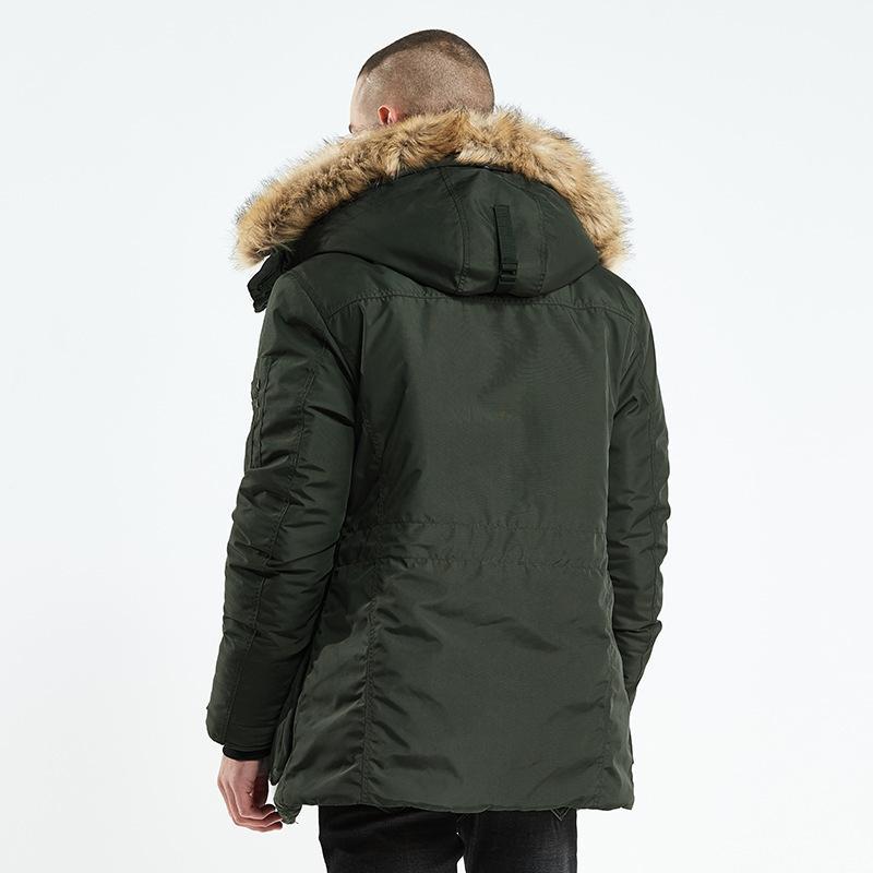 Men Winter Long Cotton Jacket Warm Clothing