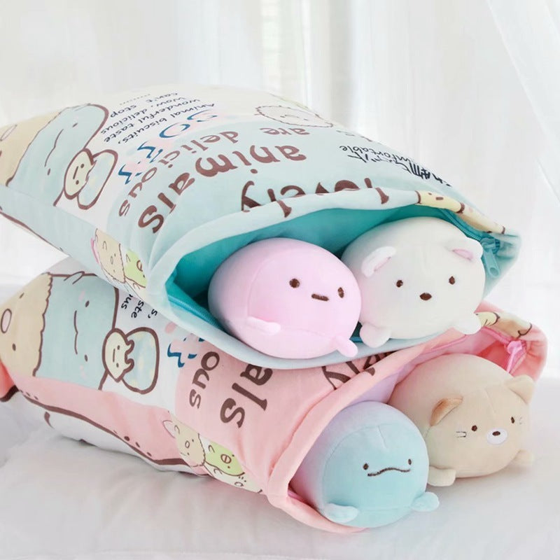 I-Ins Cartoon Bag Corner Bio Plush Toy Simulation Snack isipho sikadoli wentombazane