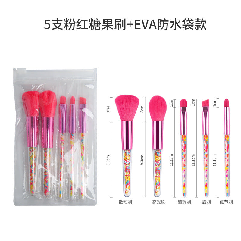 Candy Makeup Brush Set Full Set Crystal Powder Brush Beauty Tools