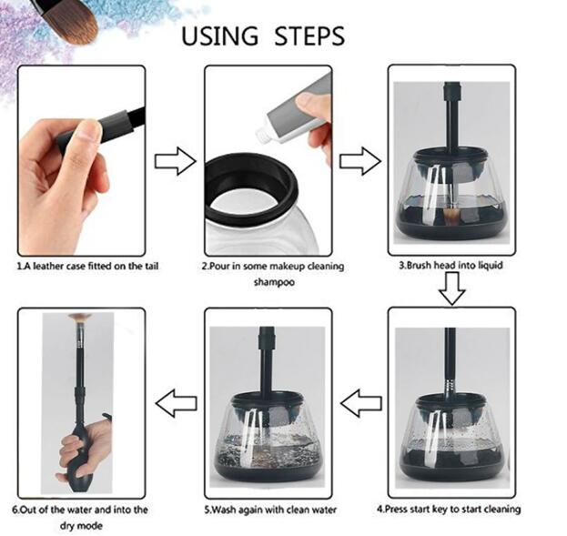 Professional Electric Auto Make Up Brushes Washing Dry Tool in Seconds