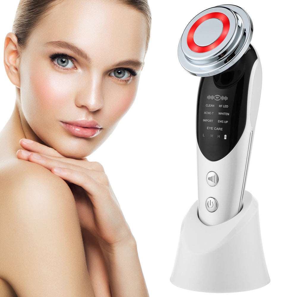 7-in-1 Facial Massager EMS Micro-current Color Light Vibration LED 