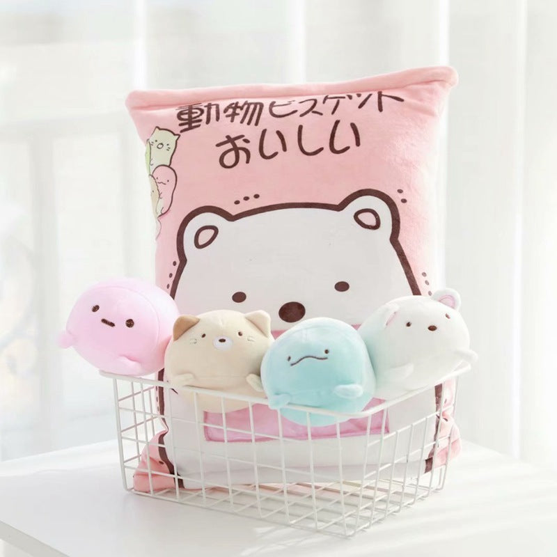 I-Ins Cartoon Bag Corner Bio Plush Toy Simulation Snack isipho sikadoli wentombazane