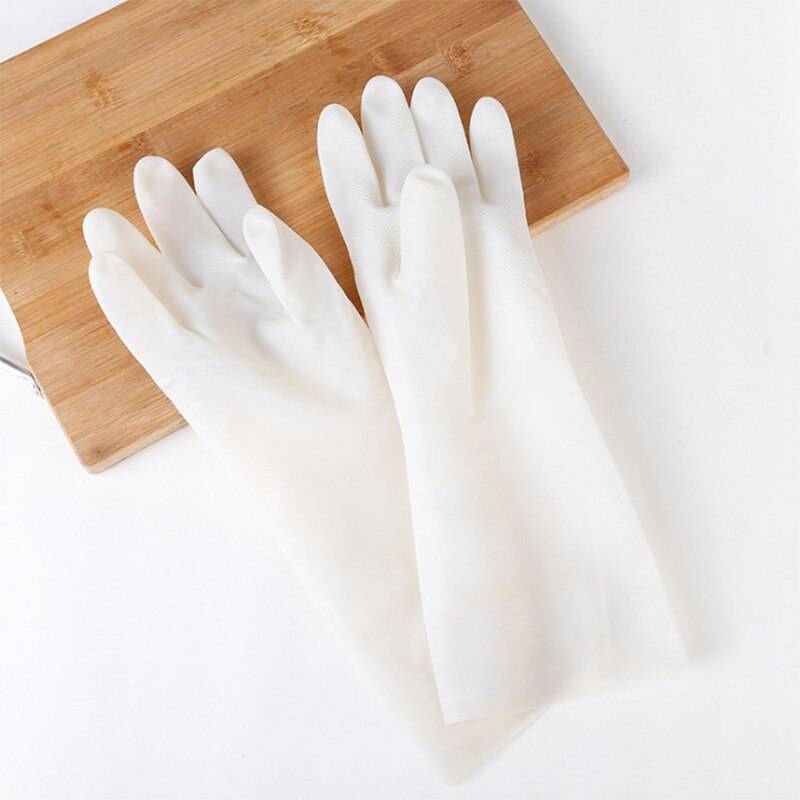 Kitchen dishwashing washing female cleaning housework Ding Qing washing clothes rubber rubber brush bowl gloves winter waterproof