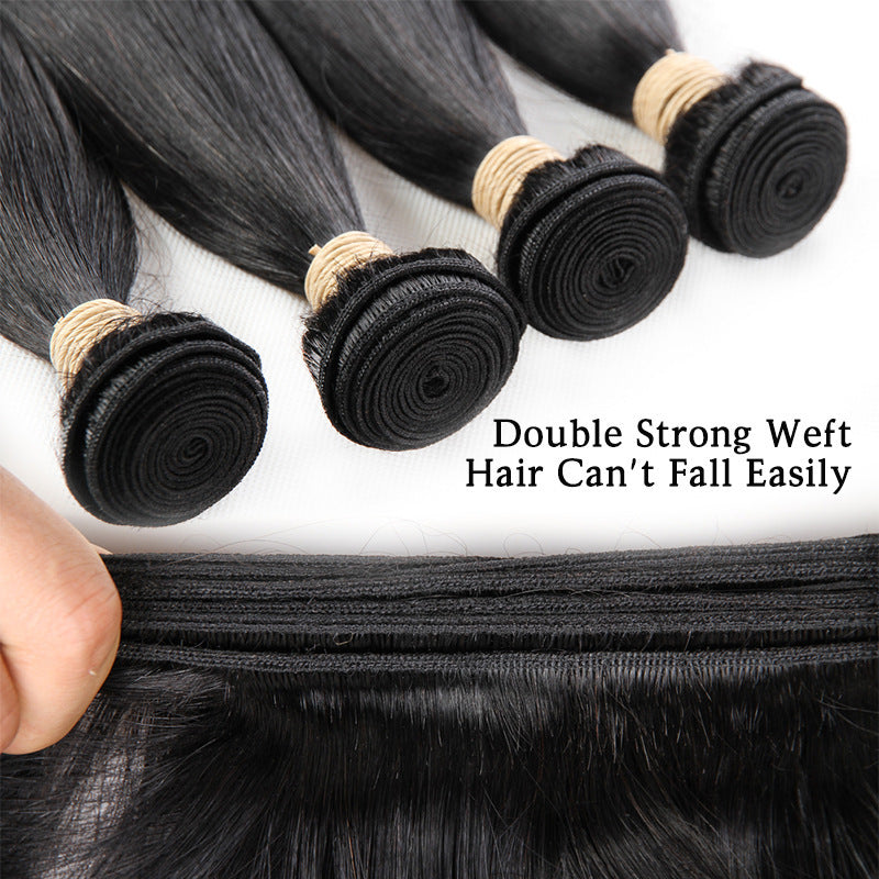 Reality Wig, Smooth Hair, Straight Hair Tie, Closed Peruvian Hair Tie