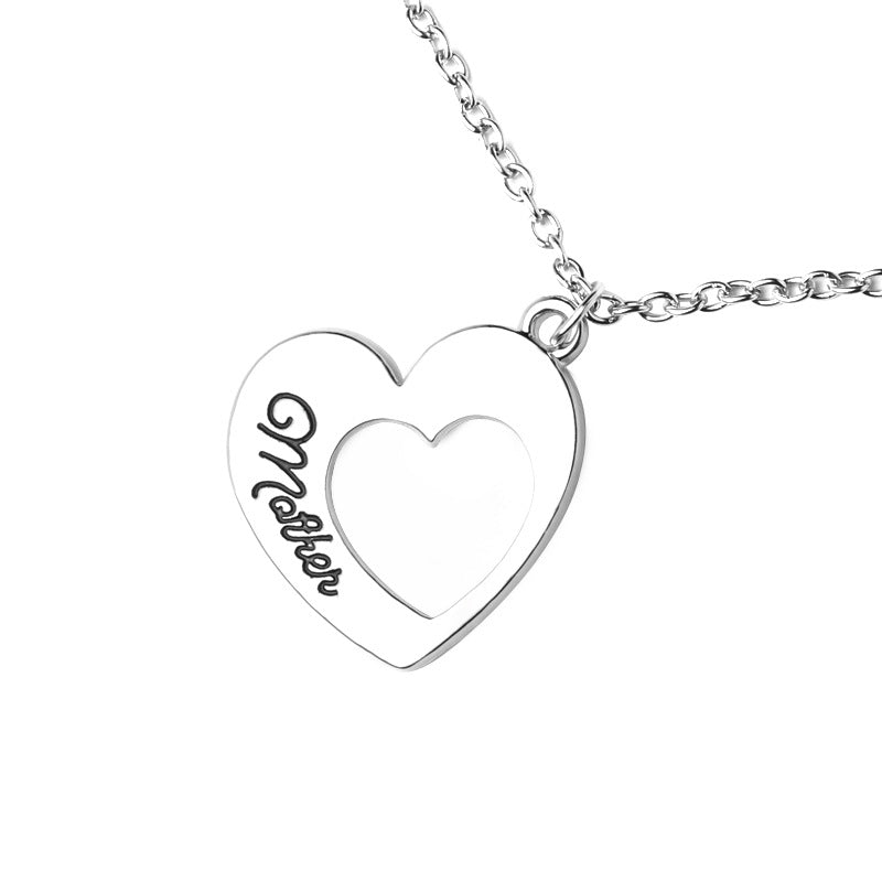 Mother Daughter  Gift Hollow Love Necklace