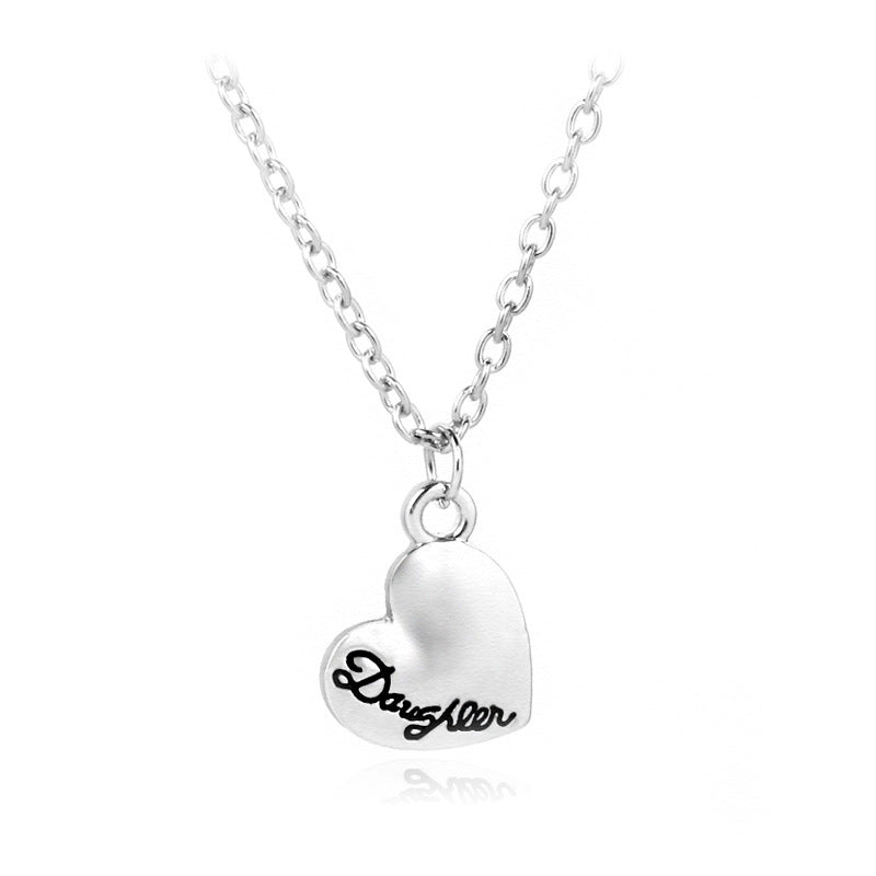 Mother Daughter  Gift Hollow Love Necklace