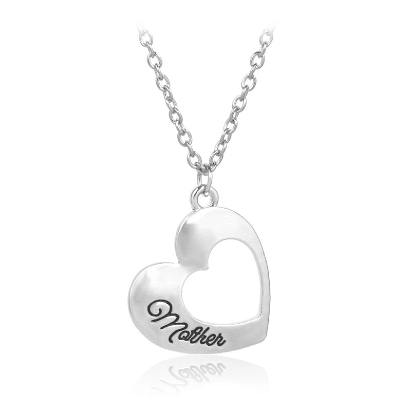 Mother Daughter  Gift Hollow Love Necklace