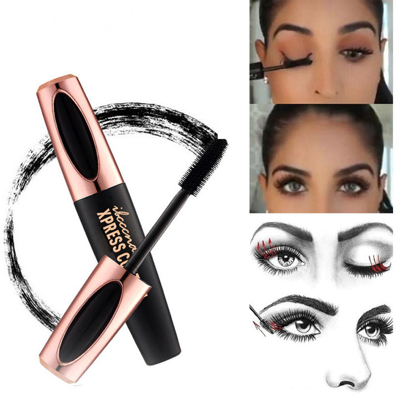 Mascara Waterproof Sweatproof Thick Curls Long No Fading No Blooming Beauty Makeup 4D Mascara