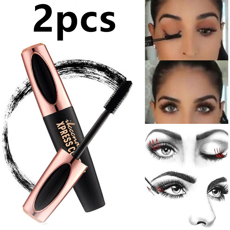 Mascara Waterproof Sweatproof Thick Curls Long No Fading No Blooming Beauty Makeup 4D Mascara