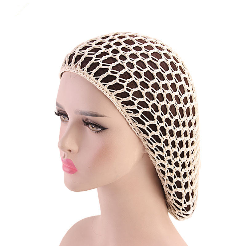 Ladies Hand Crocheted Drooping Hair Net, Hair Care Long Net Bag, Mesh Night Cap