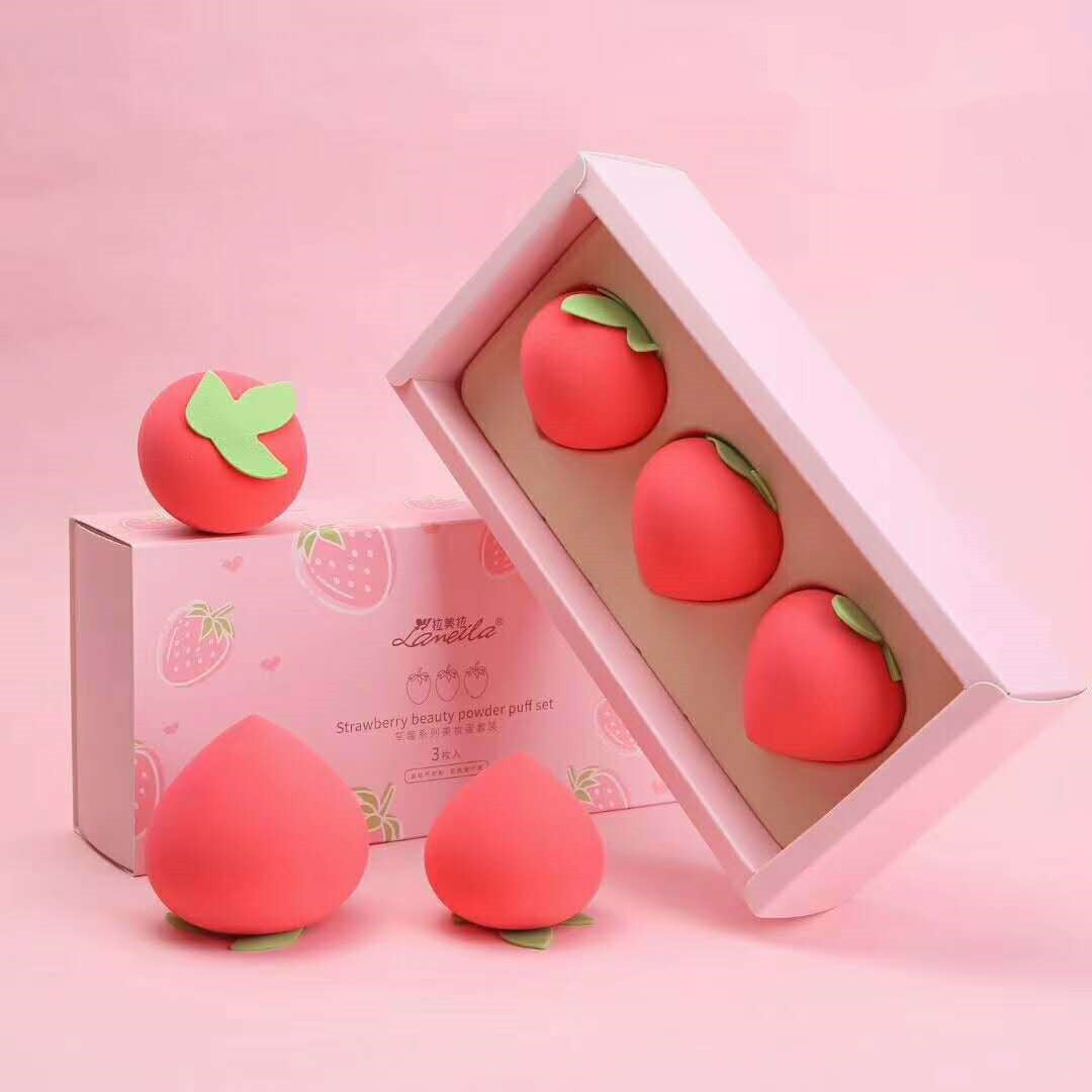 Small Mango Fruit Series Beauty Egg No Powder Super Soft And Delicate Puff Sponge Makeup Egg Wet And Dry Set