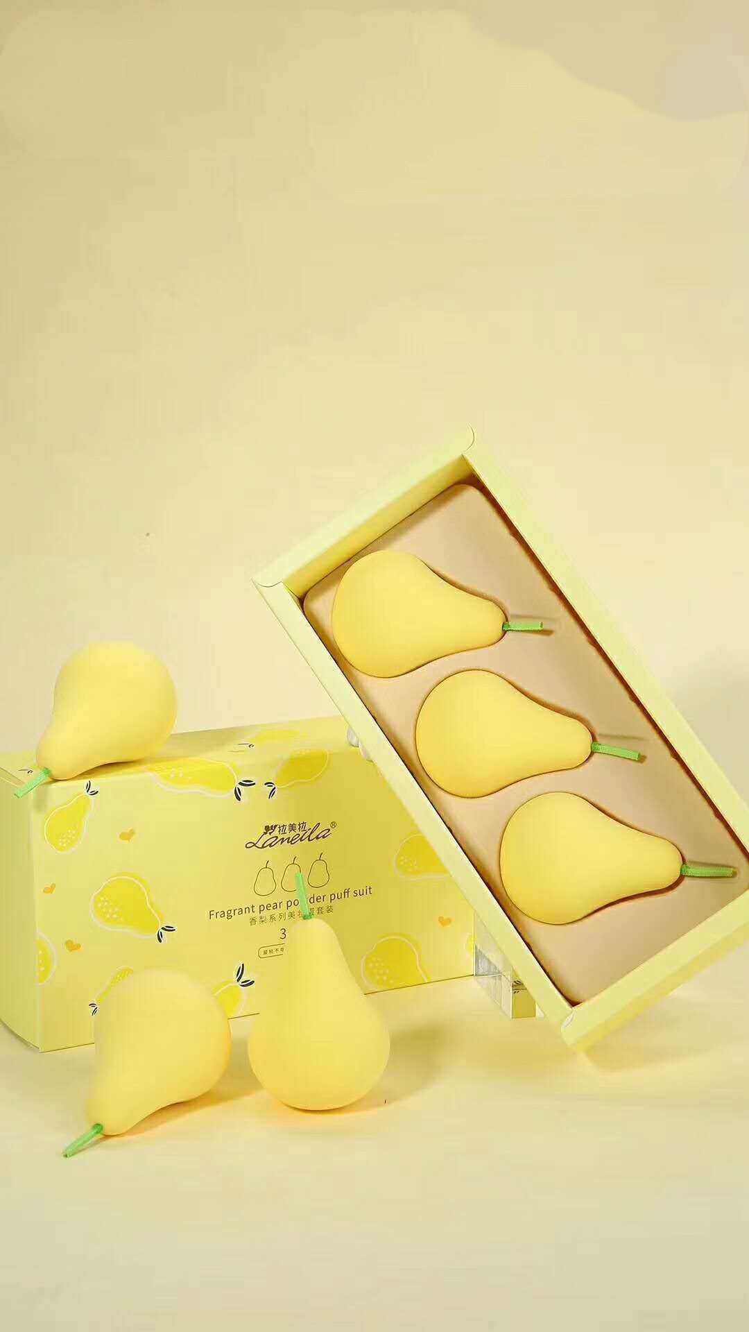 Small Mango Fruit Series Beauty Egg No Powder Super Soft And Delicate Puff Sponge Makeup Egg Wet And Dry Set