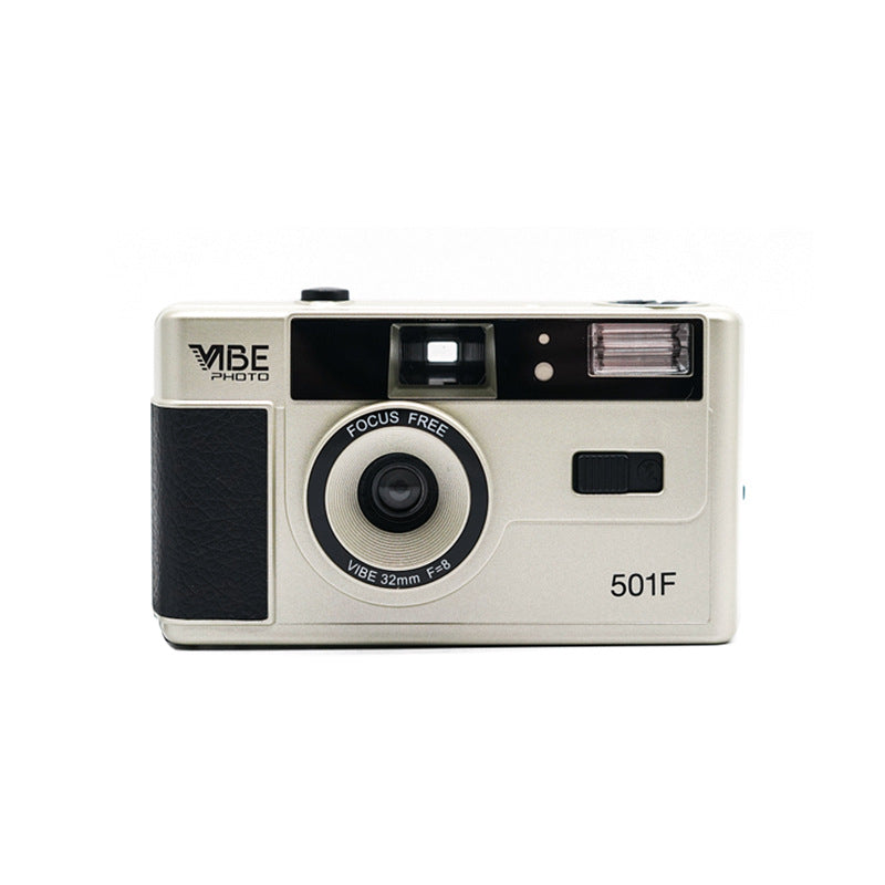 Brand new German VIBE 501F camera non-disposable retro film camera 135 film fool with flash