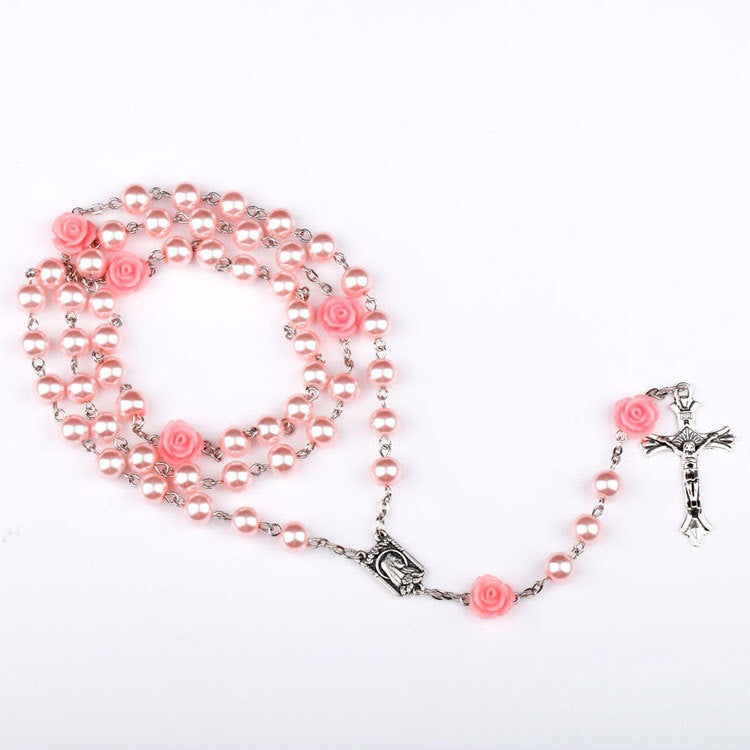 Cross Long Necklace 9-Character Needle Bead Necklace Jesus Necklace