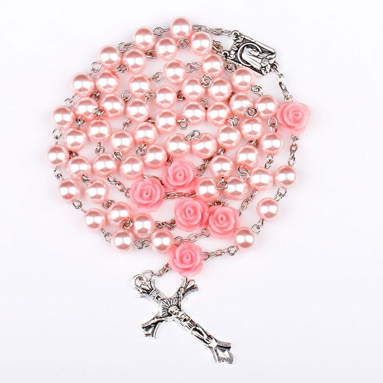 Cross Long Necklace 9-Character Needle Bead Necklace Jesus Necklace