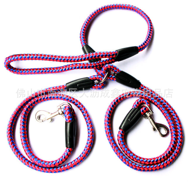 The Dog Hand-Double-Ended Traction Rope One Plus Two Leash Collar