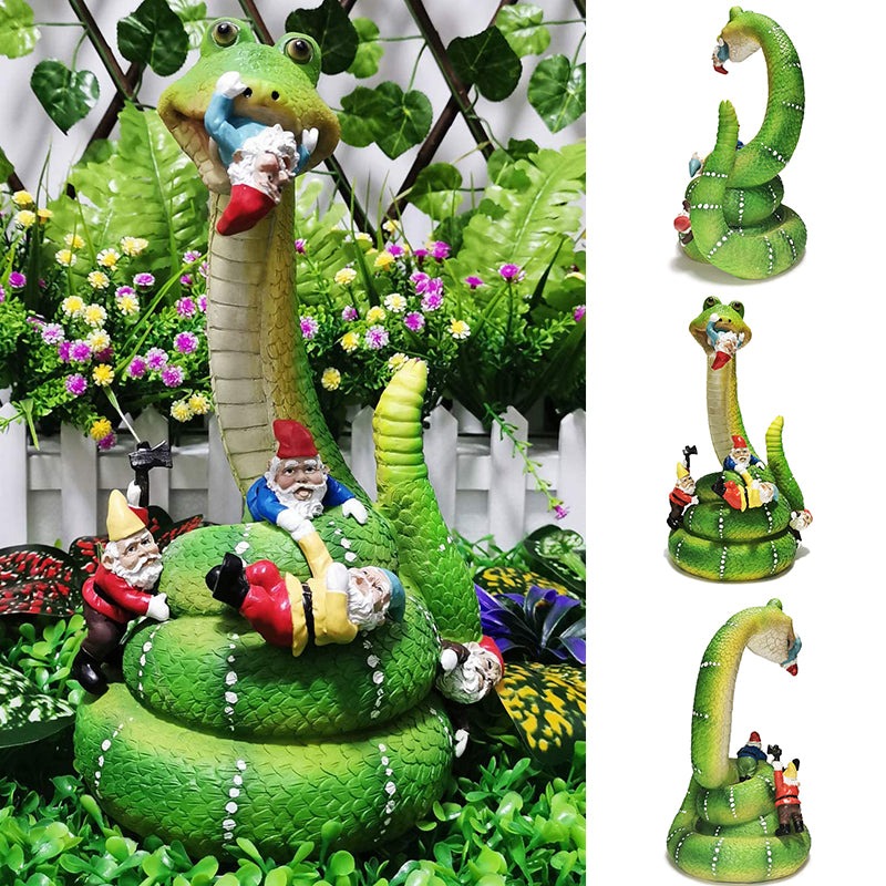 Resin Outdoor Cartoon Snake Naughty Dwarf Dwarf