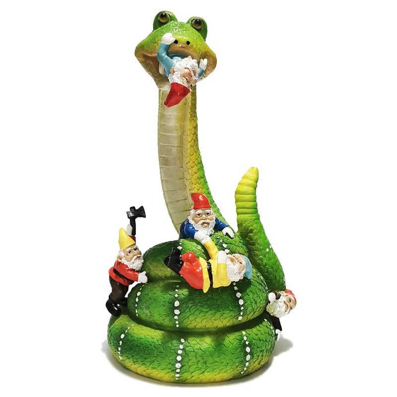 Resin Outdoor Cartoon Snake Naughty Dwarf Dwarf