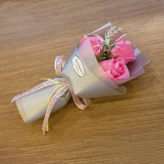 3 Soap Roses Bouquet Simulation Flower  Valentine's Day Gift For Mother