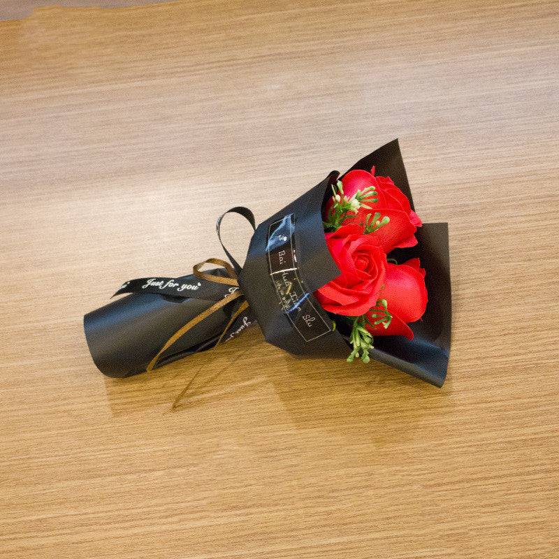 3 Soap Roses Bouquet Simulation Flower Valentine's Day Gift For Mother