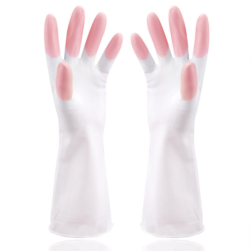 Dishwashing Gloves Women Waterproof Rubber Latex Thin Section Kitchen