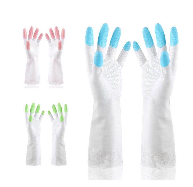 Dishwashing Gloves Women Waterproof Rubber Latex Thin Section Kitchen