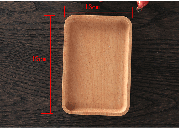 Rectangular Wooden Tray Ideal for Breakfast Dinner and Dessert