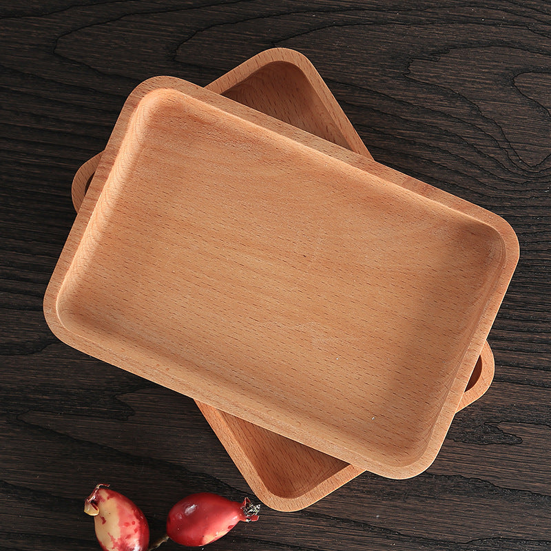 Rectangular Wooden Tray Ideal for Breakfast Dinner and Dessert