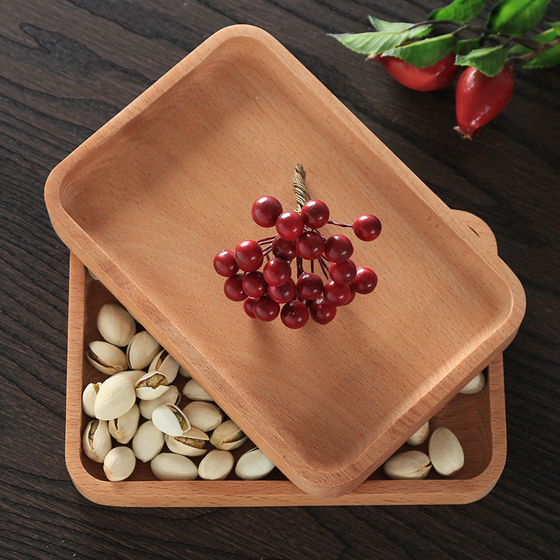 Rectangular Wooden Tray Ideal for Breakfast Dinner and Dessert