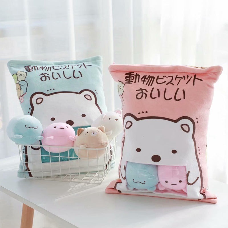 I-Ins Cartoon Bag Corner Bio Plush Toy Simulation Snack isipho sikadoli wentombazane