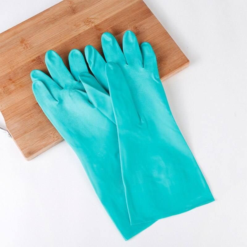 Kitchen dishwashing washing female cleaning housework Ding Qing washing clothes rubber rubber brush bowl gloves winter waterproof