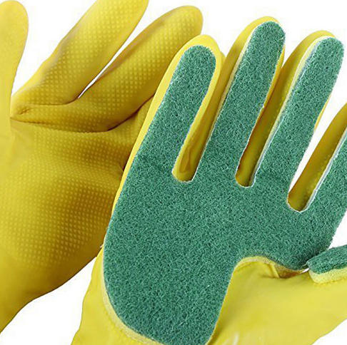 Creative Dish Sponge Fingers Rubber Household Cleaning Gloves 1 Pair