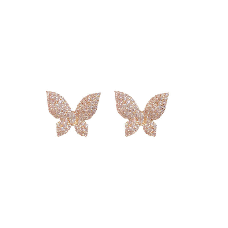 Sterling Silver Butterfly Earrings with Dual-Wear Tassel Studs