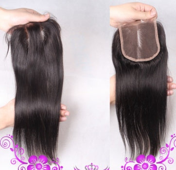 Straight Human Hair Curtain Hair Weft With Closure Wig Accessories Real Hair Block