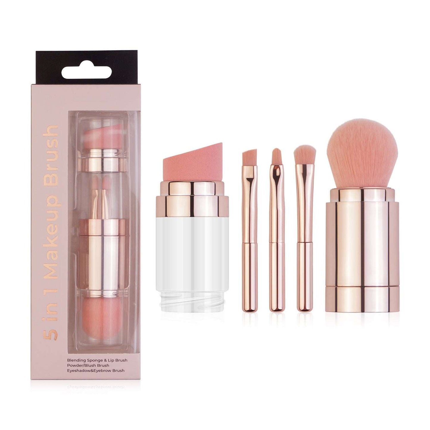 5-in-1 makeup brushes multifunctional portable foundation eyeshadow 