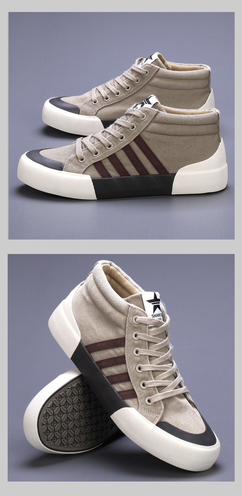 Men's High-top Canvas Shoes Korean Style All-matching