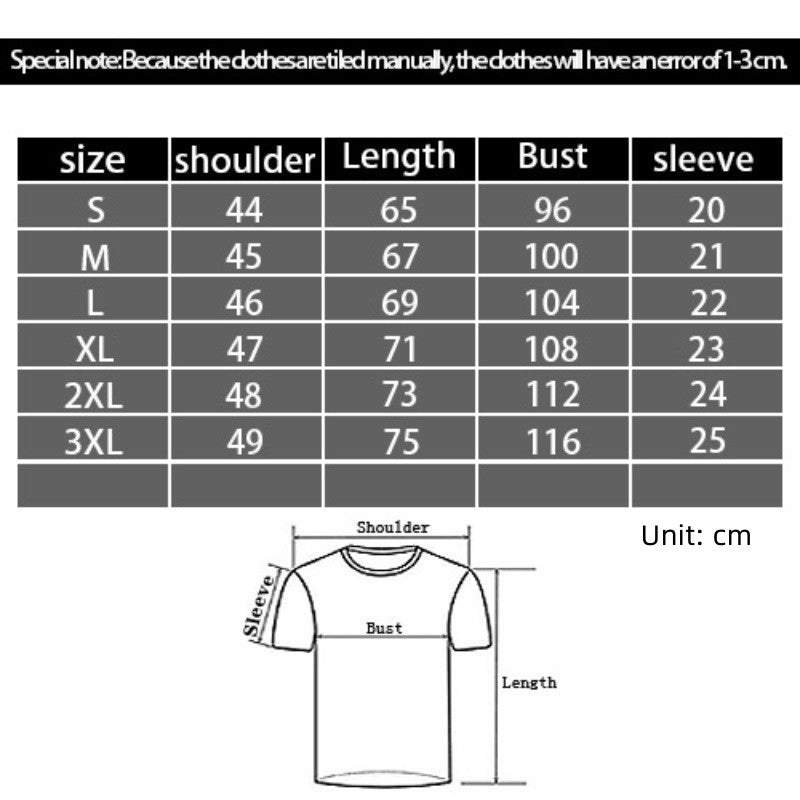 Men's 3D Digital Printing Casual Round Neck Short Sleeves