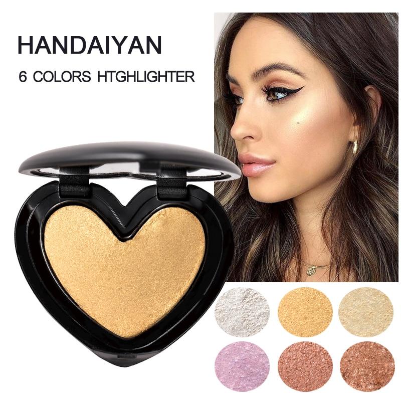 Gold Highlighter Palette Cosmetic Iluminada Face Contour Glow Makeup