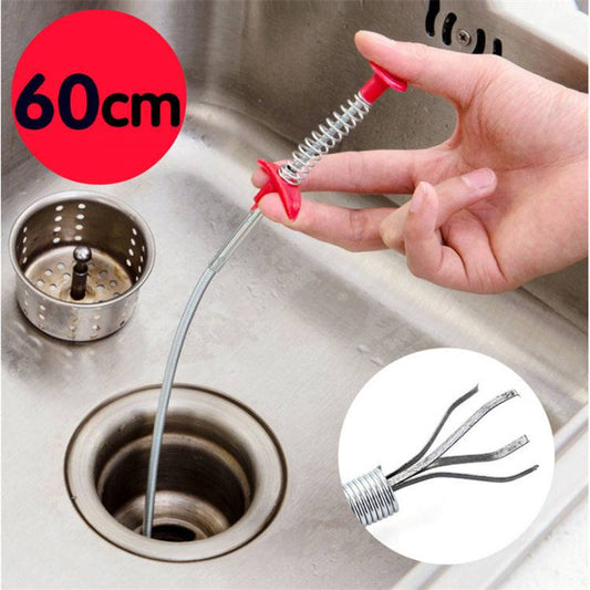 60CM Sewer Dredger Spring Pipe Dredging Tool Household Hair Cleaner 