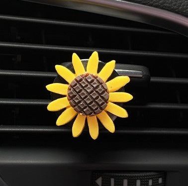 Perfume Decoration Sunflower Flower Car Ventilator Perfume Clip