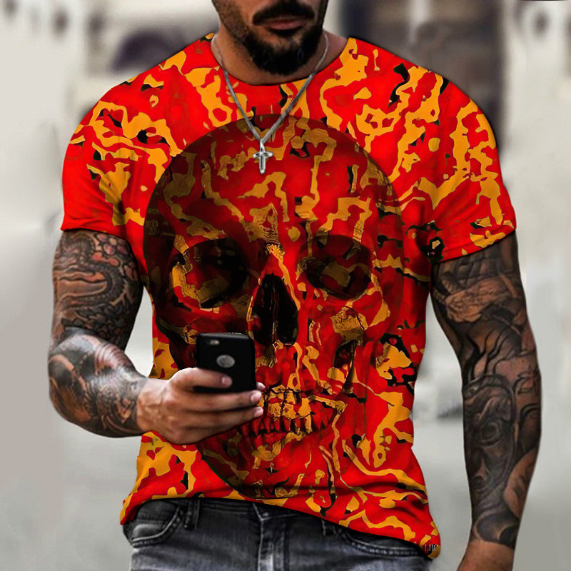 Summer Men's 3D Digital Printing T-shirt Short Sleeve