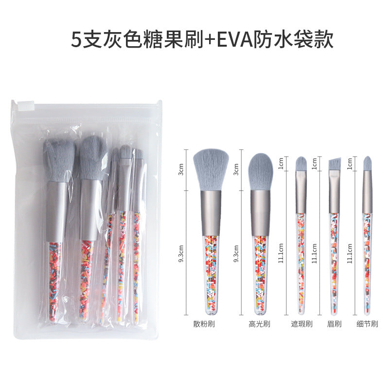 Candy Makeup Brush Set Full Set Crystal Powder Brush Beauty Tools