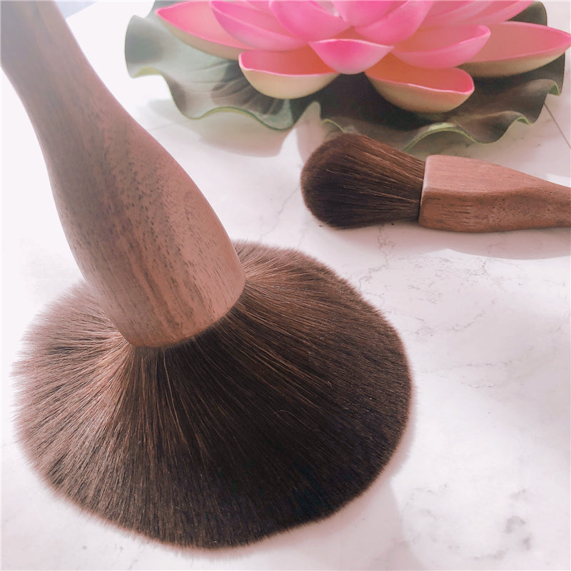 Wood Handle Makeup Brush Set  Eye Eyeliner Powder Foundation Makeup